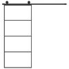 vidaXL Sliding Door with Hardware Set 90x205 cm ESG Glass&Aluminium