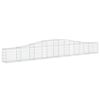 vidaXL Arched Gabion Baskets 6 pcs 400x30x40/60 cm Galvanised Iron