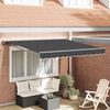 vidaXL Retractable Awning Anthracite 350 x 250 cm Polyester and Metal