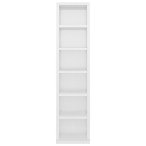 vidaXL CD Cabinet High Gloss White 21x20x88 cm Engineered Wood