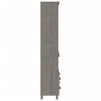 vidaXL Highboard HAMAR Solid Wood Pine Light Grey