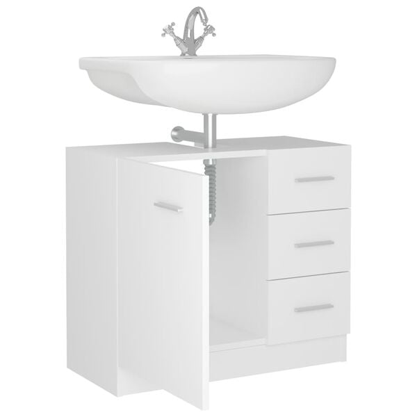 vidaXL Sink Cabinet White 63x30x54 cm Engineered Wood