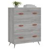 vidaXL Chest of Drawers Grey Sonoma 69.5x34x90 cm Engineered Wood