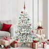 vidaXL Artificial Hinged Christmas Tree White 150 cm PVC and Steel