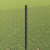 vidaXL Fence with Post Grey 1.4 x 10 m Steel and PVC