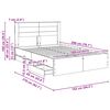 vidaXL Bed Frame with Drawer White 160 x 200 cm Engineer Wood