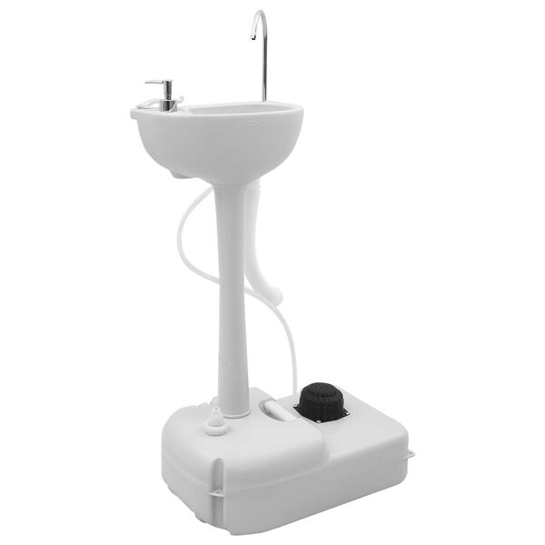 vidaXL Camping Handwash Stand Grey 50.5 x 33 x 103 cm