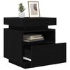 vidaXL Bedside Cabinet Black Oak 40 x 39 x 48.5 cm Engineered wood