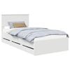 vidaXL Bed Frame with Drawer White 100 x 200 cm Engineer Wood