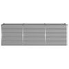 vidaXL Planter Light Grey 240 x 80 x 75 cm Steel
