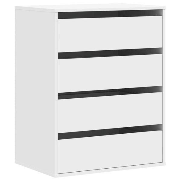 vidaXL Corner Chest of Drawers White 60x41x76 cm Engineered Wood