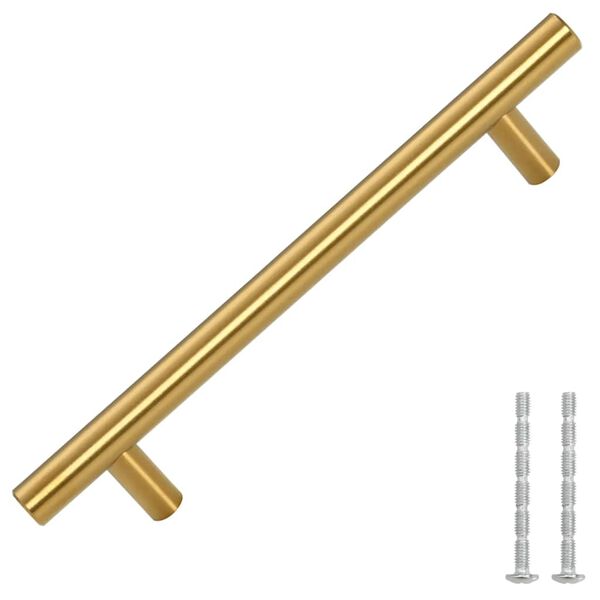 vidaXL Cabinet Handles 10 pcs Gold 128 mm Stainless Steel