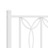 vidaXL Metal Replace Headboard White 193 cm