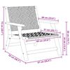 vidaXL Garden Furniture 2 pcs White 67 x 78 x 73cm Solid Acacia wood