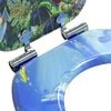 vidaXL Toilet Seat 2 pcs Blue 44 x 38 cm MDF board