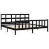 vidaXL Bed Frame without Mattress Black Super King Size Solid Wood Pine