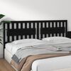 vidaXL Bed Headboard Black 205.5x4x100 cm Solid Wood Pine