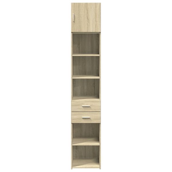 vidaXL Slim Storage Cabinet Sonoma Oak 40x42.5x225 cm Engineered Wood