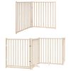 vidaXL Dog Gate with Door Foldable 10 Panels 800 cm Poplar Wood