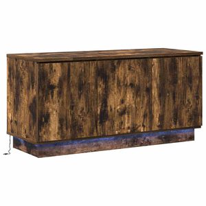 vidaXL TV Cabinet 100 x 38 x 49 cm Smoked Oak Engineered Wood