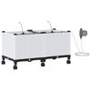 vidaXL Garden Planter with Irrigation&Wheels 2 pcs White PP