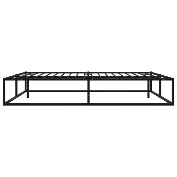 vidaXL Bed Frame without Mattress Black Metal 200x200 cm