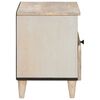 vidaXL Bedside Cabinet 2 pcs Beige 40 x 33 x 46 cm Solid Acacia wood