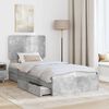 vidaXL Storage Bed Concrete Grey 75 x 190 cm Engineered Wood