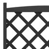 vidaXL Planter with Trellis Black Solid Wood Fir