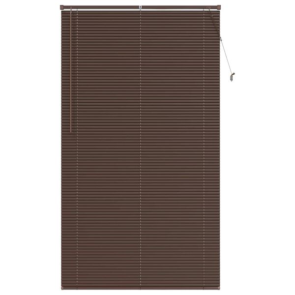 vidaXL Venetian Blind Manual Dark Brown with Pattern 213 x 110 cm PVC
