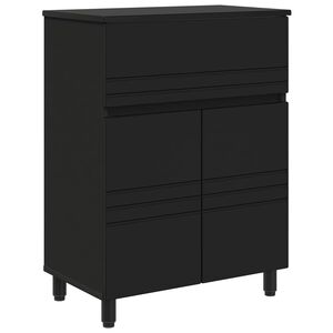 vidaXL Bathroom Vanity Unit Black 60 x 35 x 80 cm Engineered Wood