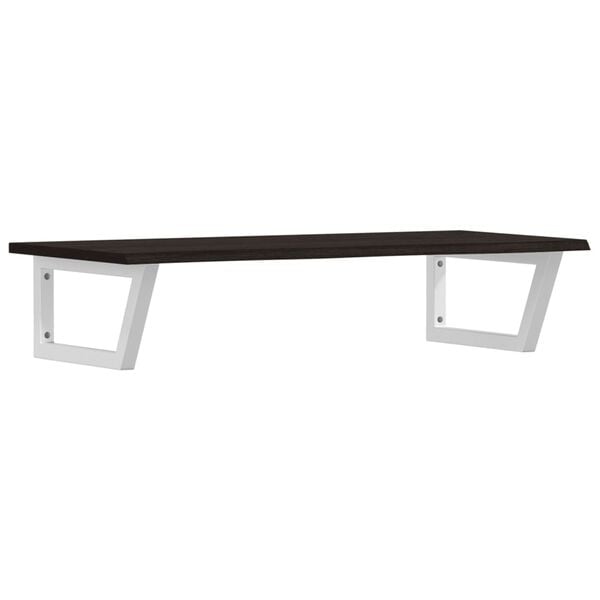 vidaXL Basin Shelf Wall Mounted Steel and Solid Wood Oak