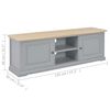 vidaXL TV Cabinet Grey 120x30x40 cm Wood