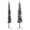 vidaXL Slim Artificial Half Christmas Tree with Stand Green 120 cm
