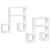 vidaXL Wall Shelf | Set of 2 | White | Engineered wood | 50x15x50 cm