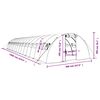 vidaXL Greenhouse with Steel Frame Green 64 m&sup2; 16x4x2 m
