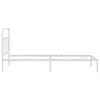 vidaXL Metal Bed Frame without Mattress with Headboard White 107x203cm