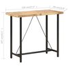 vidaXL Bar Table 120x58x107 cm Rough Mango Wood