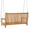 vidaXL Swing Bench Solid Teak Wood 114x60x64 cm