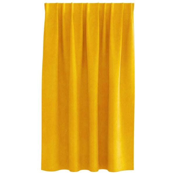 vidaXL Blackout Curtains 2 pcs Mustard Yellow 140 x 140 cm Velvet