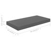 vidaXL Floating Wall Shelves 2 pcs High Gloss Grey 50x23x3.8 cm MDF