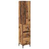 vidaXL Highboard Old Wood 34.5 x 34 x 180 cm Engineered Wood