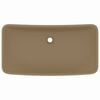 vidaXL Luxury Basin Rectangular Matt Cream 71x38 cm Ceramic