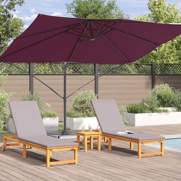 vidaXL Umbrella Bordeaux Red 351 x 250 x 260 cm