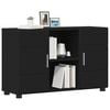 vidaXL Sideboard with Door Black 88.5 x 30.5 x 55.5 cm Engineered Wood