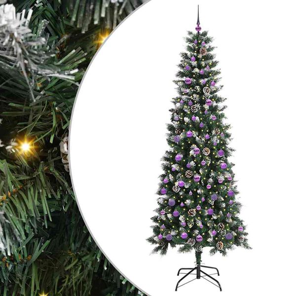 vidaXL Artificial Christmas Tree with 300 LEDs Green 96 x 96 x 240 cm
