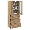vidaXL Highboard Artisan Oak 69.5 x 34 x 180 cm Engineered Wood