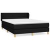 vidaXL Box Spring Bed with Mattress Black 140x190 cm Fabric
