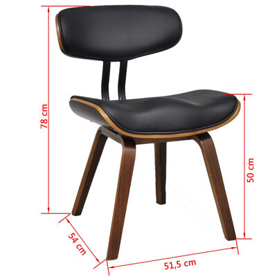 Artificial Leather Dining Chair with Backrest 2 pcs