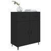 vidaXL Sideboard Black 69.5x34x90 cm Engineered Wood